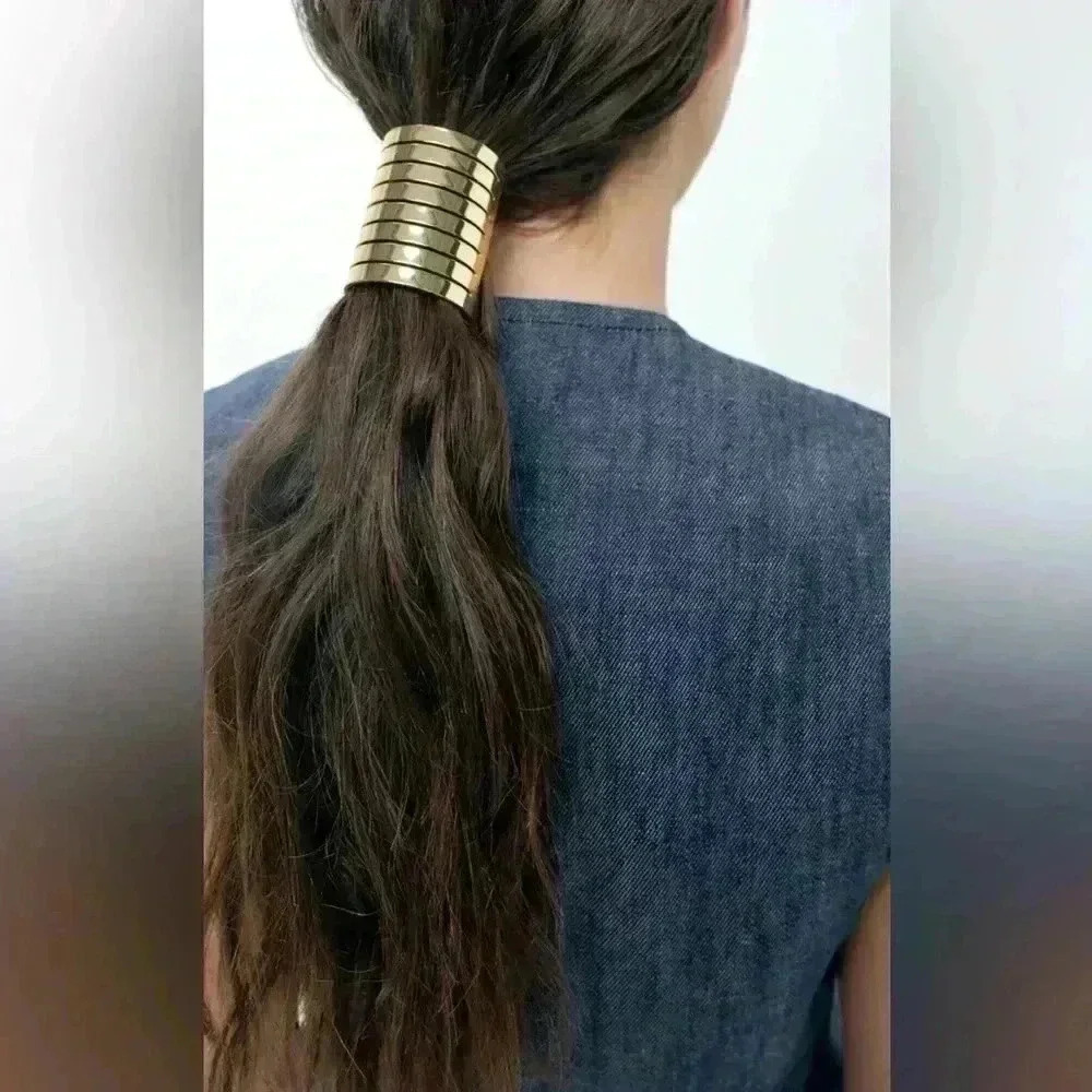 🔥🔥Zara hair tie metallic stripe